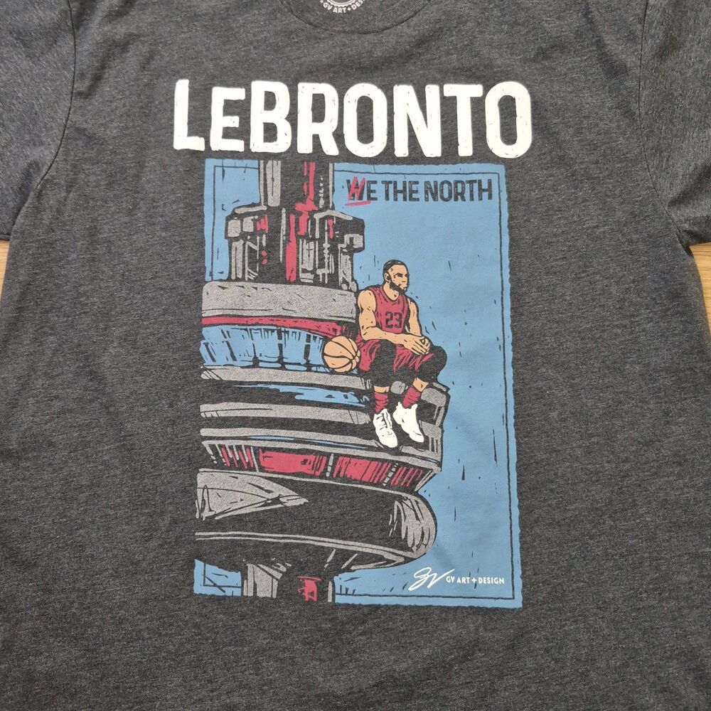 GV Art Design Lebronto Lebron James We The North Tee Shirt Mens XL NEW